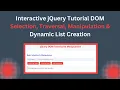 jQuery DOM Traversal Manipulation Tutorial Learn with Fun Examples Buttons