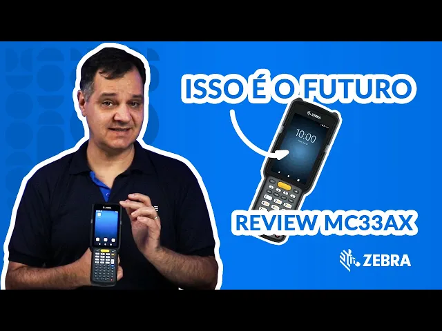 Vídeo Coletor de Dados Zebra MC3300ax 2D QR Code Imager - Touch 4 Polegadas, Alfanumérico, Wi-Fi 6, Bluetooth, Android 14 - Pistola Gun