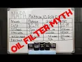 Oil filter myth Napa platinum vs gold vs silver
