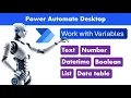 Power Automate Desktop - Variables