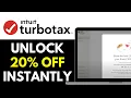 How to Get 20 Off Turbotax Coupon Code 2026 Turbo Tax Promo Code QUICK EASY