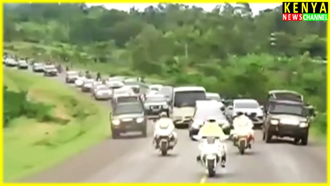 CDF Ogolla body Massive Convoy to Funeral in Siaya