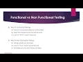 Functional Vs Non Functional Testing