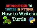 How to Write on turtle window turtle tutorial in Hindi for beginners Python turtle tutorial