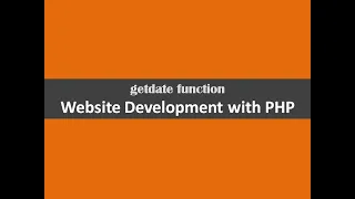 getdate function website development with php