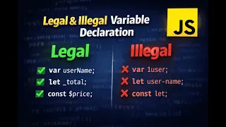 Legal Illegal Variable Declaration in JavaScript