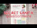 Christmas Secret Santa Questionnaire