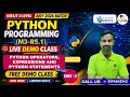 O Level Python M3-R5 1 Operators Expressions and Python Statements July 2026 Batch GyanXp