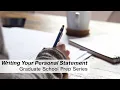 Writing Your Personal Statement Graduate School Prep Series CUNY SPS