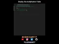 Display the multiplication Table in Python Python Examples Python Coding Tutorial