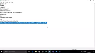 Batch Programming Making a Calculator on Notepad