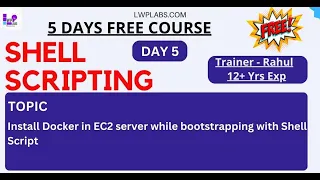 Shell Scripting DAY 5 Install Docker in EC2 server bootstrapping with Shell Script