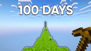 I Survived 100 Days on a Straight Line in Minecraft Hardcore