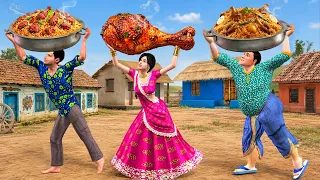 Pura Goan Ke Liye Chicken Biryani Street Food Hindi Kahaniya Moral Stories Funny Comedy Video