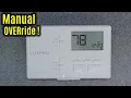LUX Pro P711 P111 P721 LTX100E Manual TEMP Override Digital Thermostat