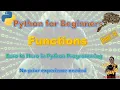 V08 Part-5 Python for absolute beginners Learn Functions in in 24 minutes
