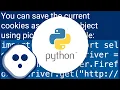 How to save and load cookies using Python Selenium WebDriver