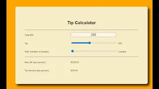 Simple Tip Calculator App in JavaScript