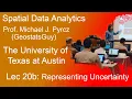 20b Spatial Data Analytics Representing Uncertainty