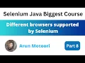 Different browsers supported by Selenium Selenium Java Biggest Course - Part 8