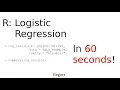 Binary Logistic Regression With R in 60 Seconds