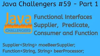 JC Part 1 - Match the Lambda and Method Reference to the Main Functional Interfaces
