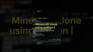 Minecraft clone using python