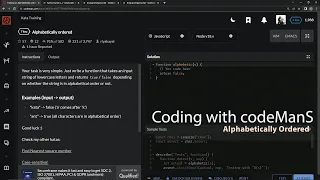 Learn Javascript Codewars 7 kyu Season 2 - Alphabetically Ordered