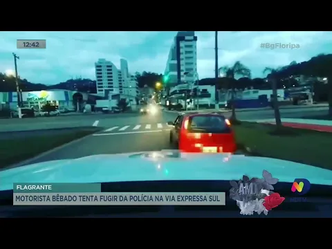 Motorista bêbado tenta fugir da polícia na Via Expressa Sul