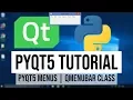 PyQt5 Tutorial 5 - PyQt5 Menus Example QMenuBar Class