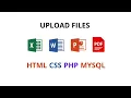 Upload PDF DOCX PPTX XLS files in PHP