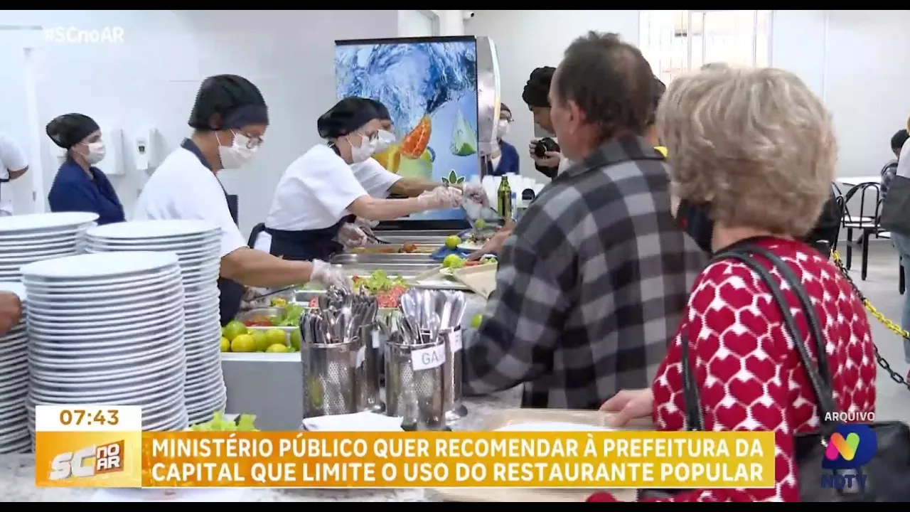 Ministério Público recomenda limitação do uso no Restaurante Popular em Florianópolis