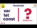 Difference Between Var Let and Const in JavaScript