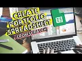 How to Create A Simple Beginner Investment Tracker Using Google Sheets Built From Scratch