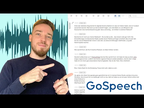 Download MP3 Podcast Interviews in Text umwandeln: Transkribieren mit GoSpeech (Tutorial)