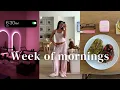 WEEK OF MORNING ROUTINES my 6am routine daily habits healthy breakfast inspo workout classes