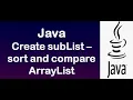 Java ArrayList - Creating subList