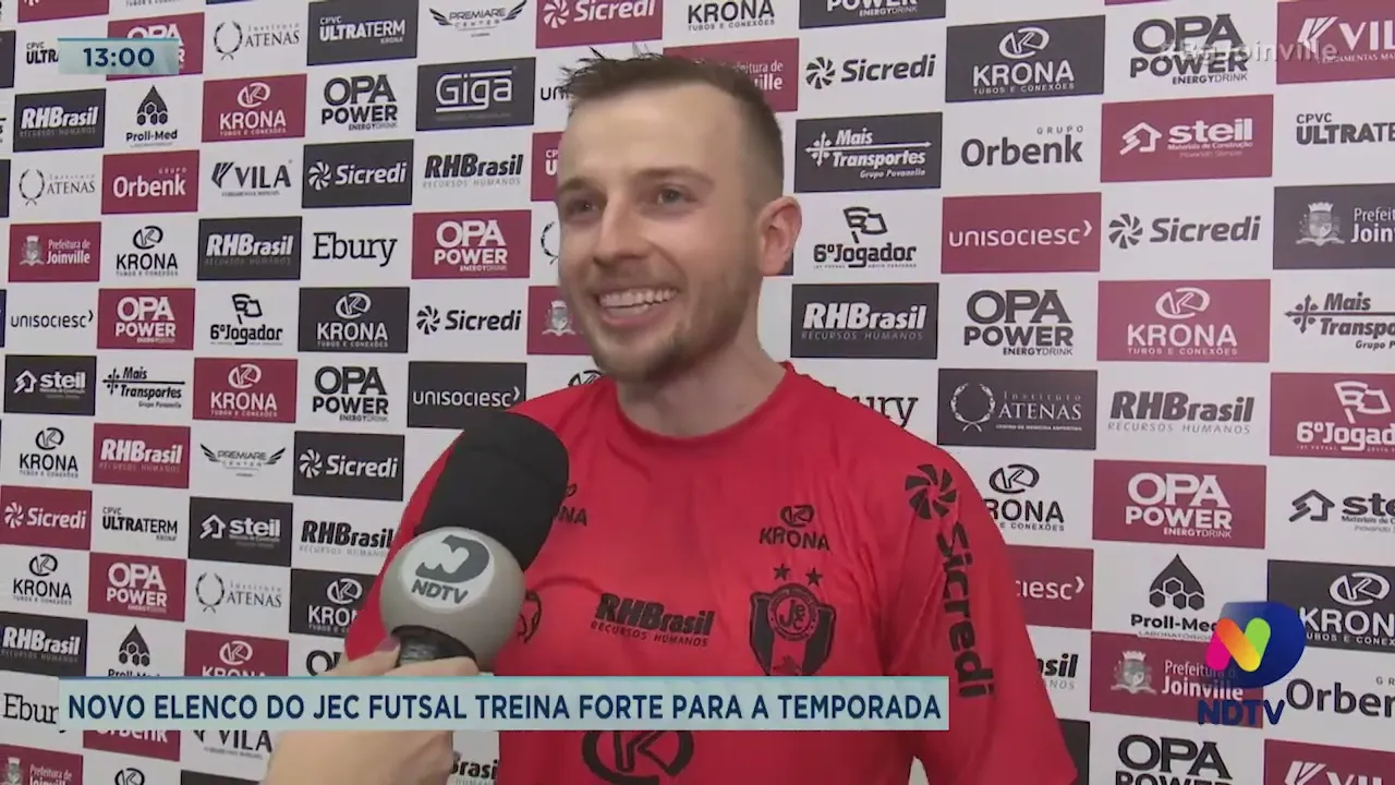 Novo elenco do JEC Futsal treina forte para a temporada