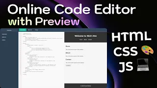 Build Your Own Online Code Editor Live HTML CSS JS