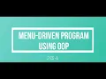 PRELIM PROJECT MENU-DRIVEN PROGRAM USING OOP
