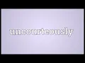 Uncourteously Meaning