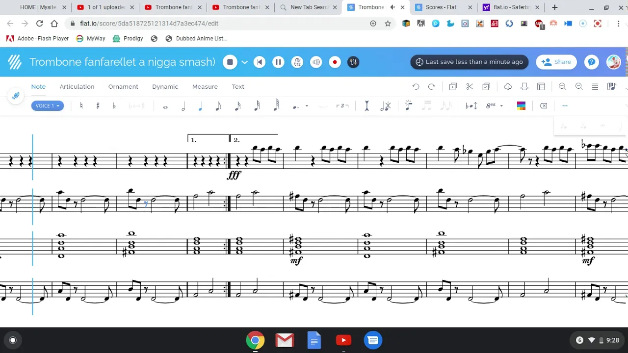Trombone fanfare(let a nigga smash)