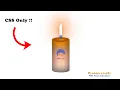 How to make a candle design with flame animation by HTML and CSS Only