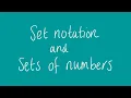 Set notation and sets of numbers Unit 1 and 2 VCE Maths Methods
