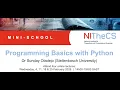 2026-02 - NITheCS Mini-school Programming Basics with Python by Dr Sunday Oladejo