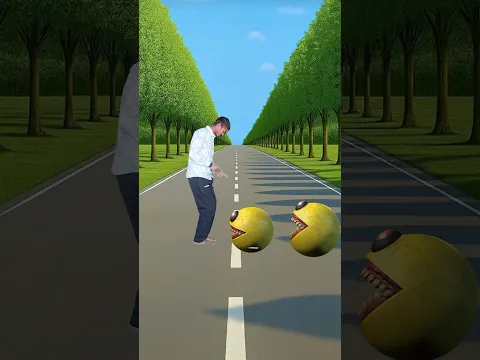 I jump on monster Pac Man vs big monster Pac Man game over#shorts#youtubeshorts#viral#funny#vfx