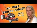 How to fix any push mower with a broken cable which causes it to have no fire