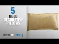 Top 10 Gold Decorative Pillows 2018 12x20 Velvet Lux Decorative Pillow with Feather Insert