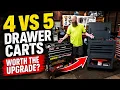 Harbor Freight 4 Drawer vs 5 Drawer Cart Is It Worth the Upgrade by GettinJunkDone