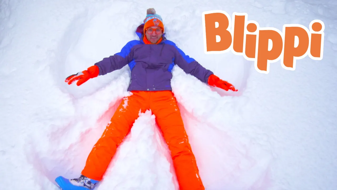 Blippi Makes Snow Angels | Educational Videos For Kids | Christmas Videos For Kids